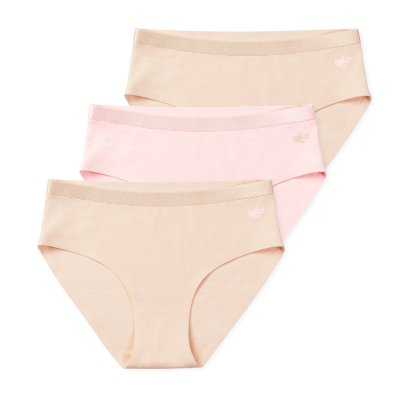 Bella Girls Briefs (3-Pack) - Pinky Tan
