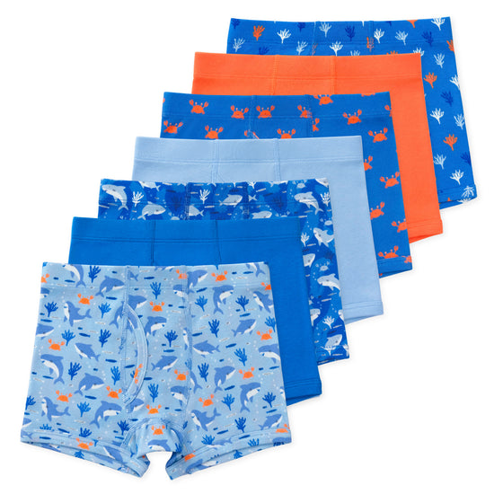 Nolan Boys Organic Cotton Boxer Briefs (7-Pack) - Reef Ranger Nolan Boys Organic Cotton Boxer Briefs (7-Pack) - Reef Ranger