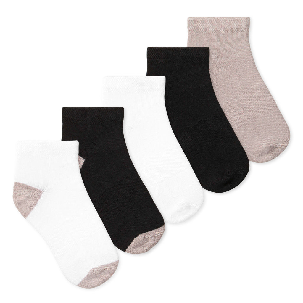 Peyton Kids Ankle Socks (5-Pack) - Oynx