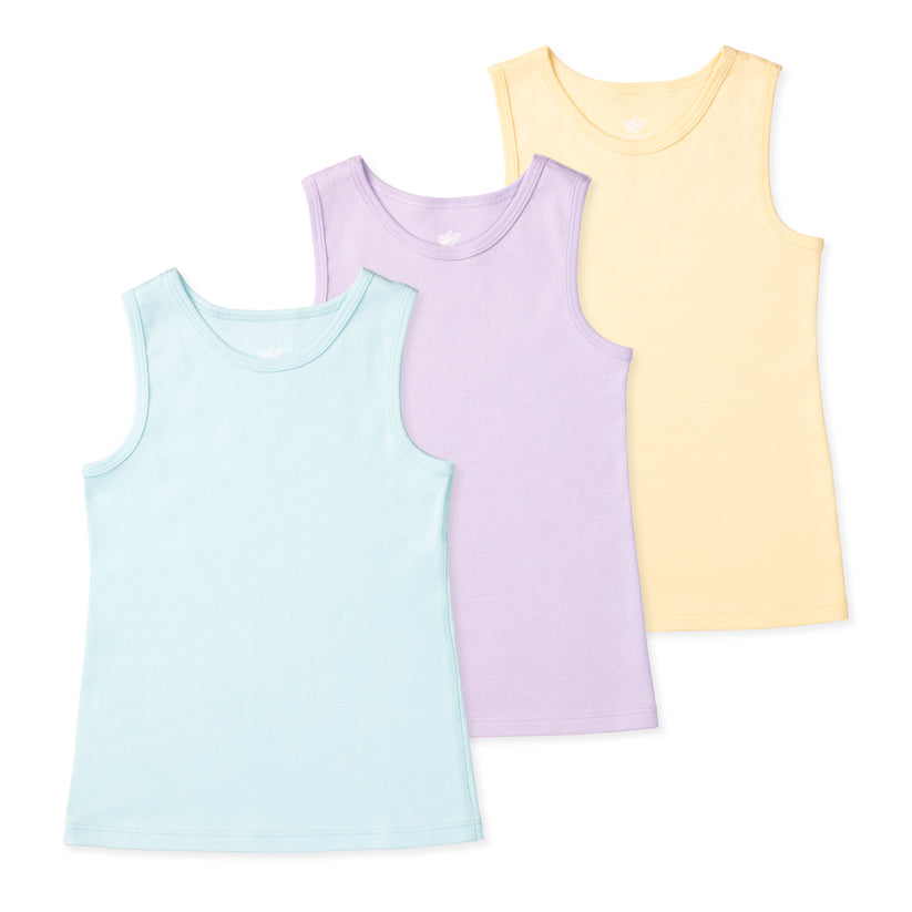 Gracie Girls Organic Cotton Tanks (3-Pack) - Spring Blossom