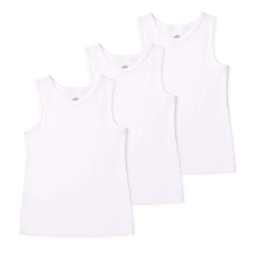 Gracie Girls Organic Cotton Tank - White
