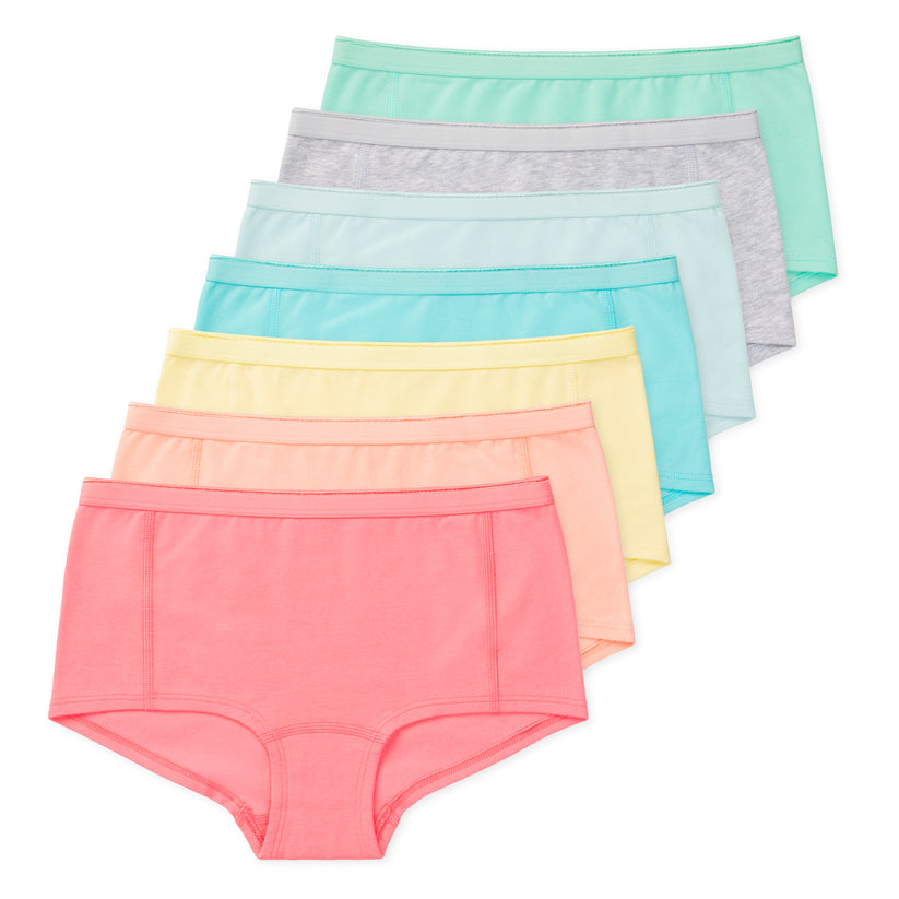 Jamie Tween Girls Performance Boyshorts (7-Pack) - Sorbet
