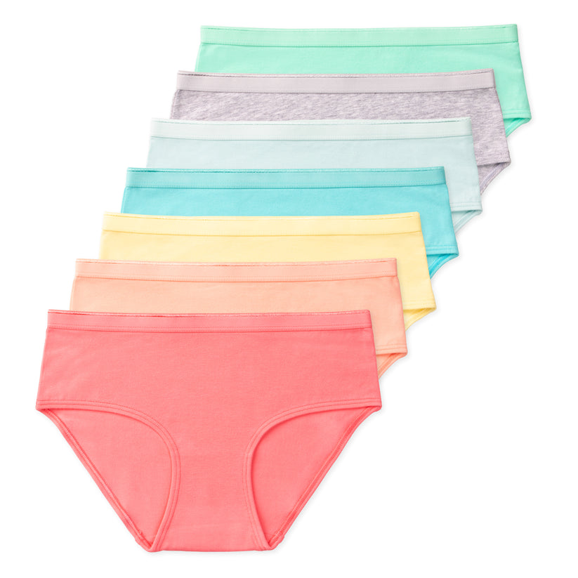 Jamie Tween Girls Performance Briefs - Sorbet 7 Pack