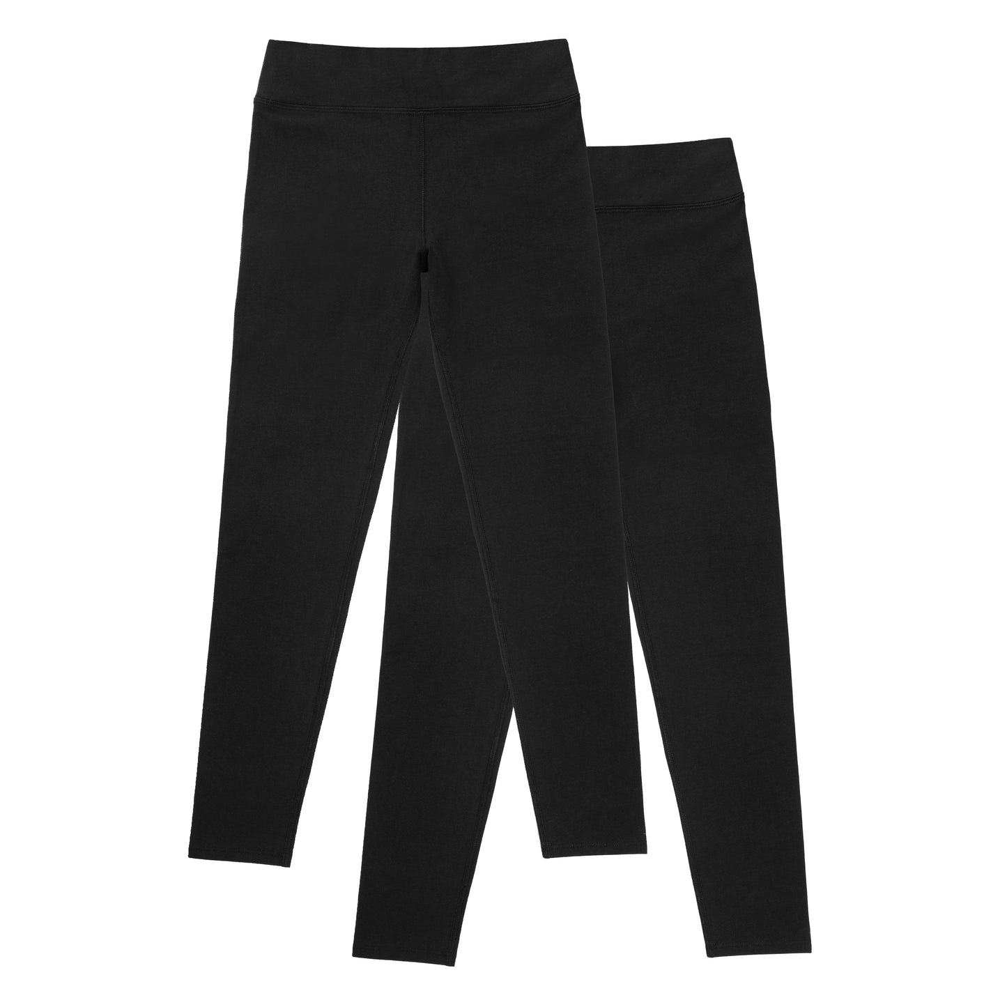 Lauren Tween Girls Leggings (2-Pack) - Black