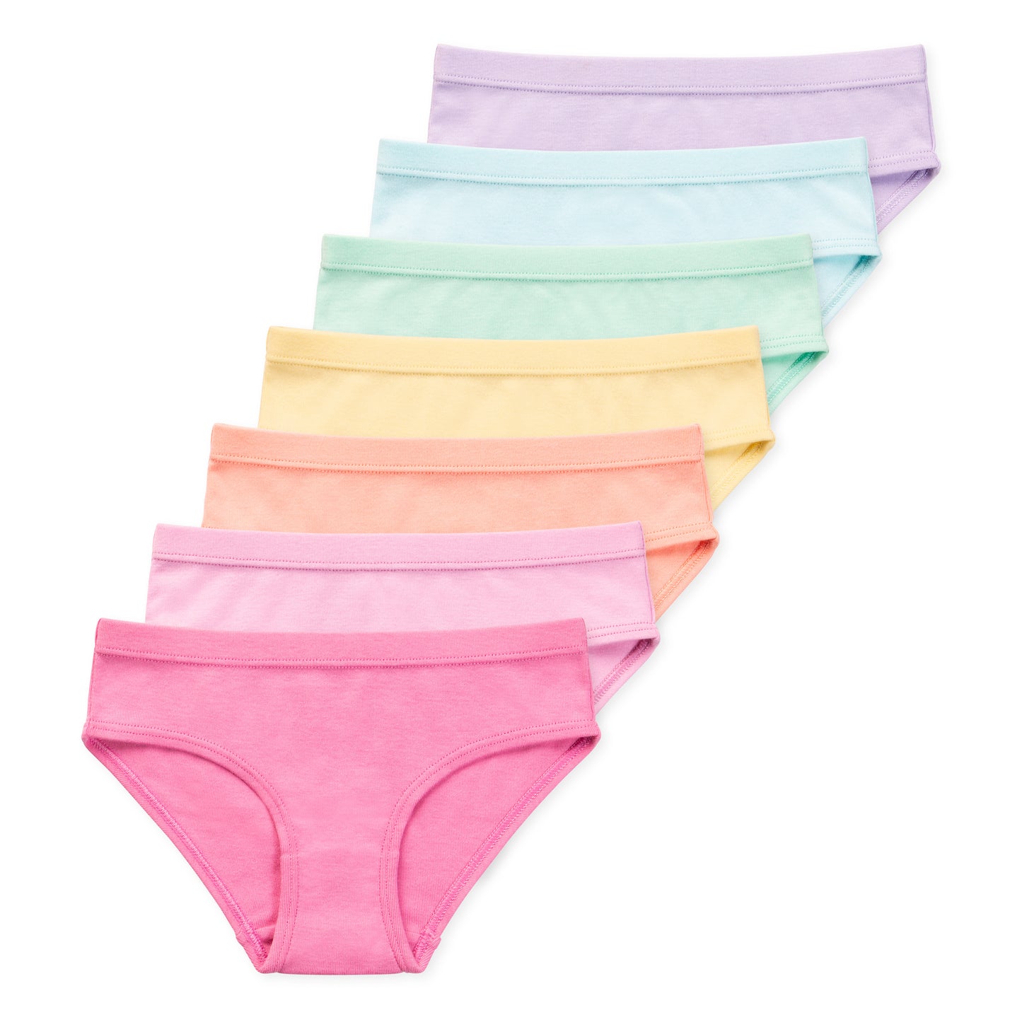 Ryleigh Girls Organic Cotton Bikini Underwear (7-Pack) - Dreamsicle