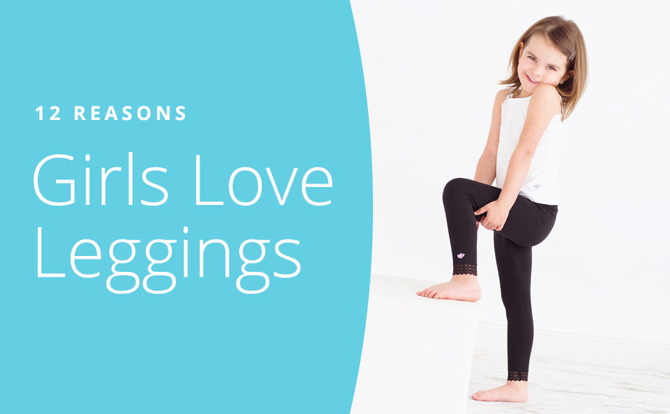 Girls Love Leggings girl wearing leggings and camisole
