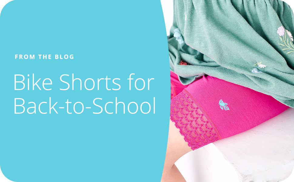 girl wearing jada bike shorts for back to school