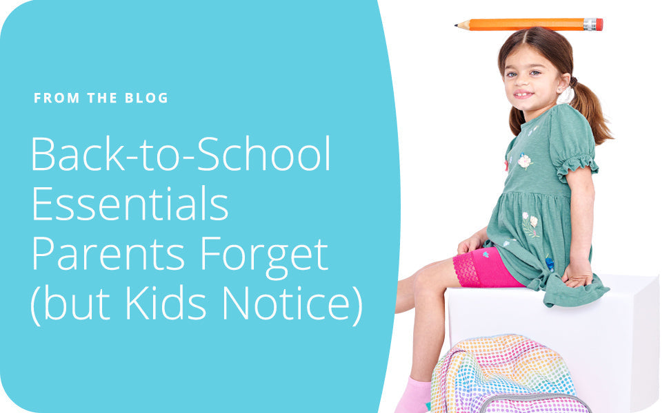 back to school essentials girl with backpack and pencil