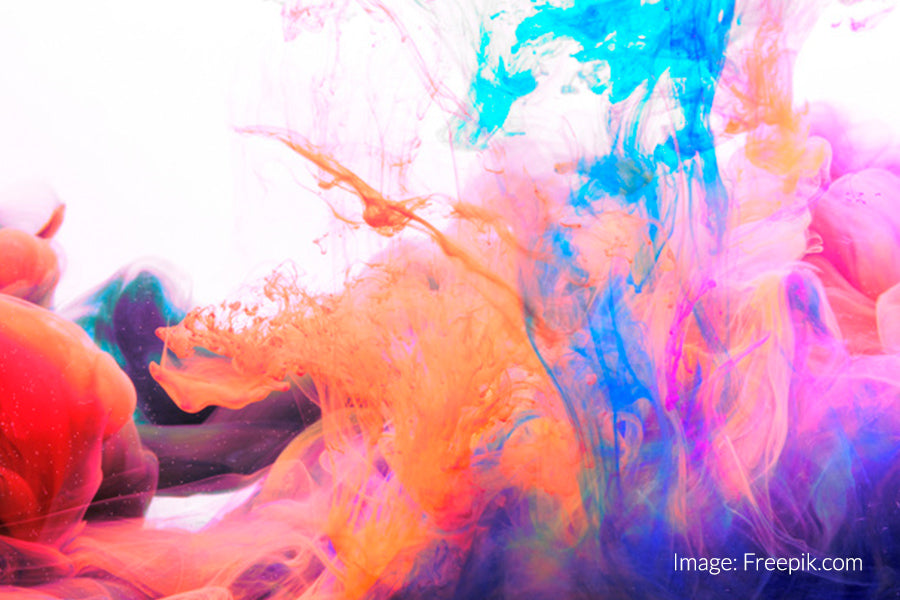 dyes mixing with water