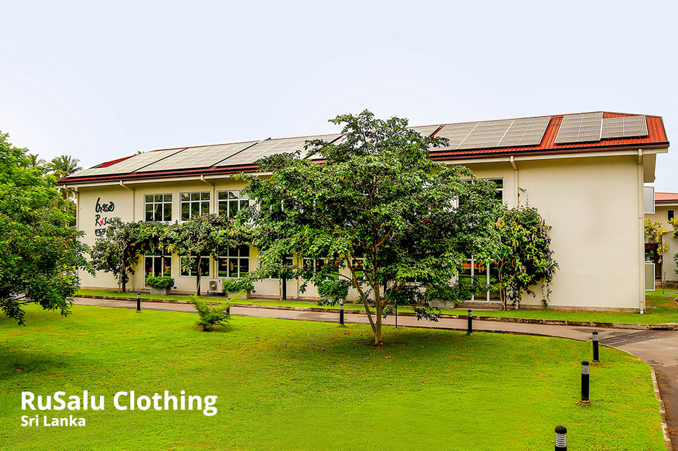 clothing factory building with trees