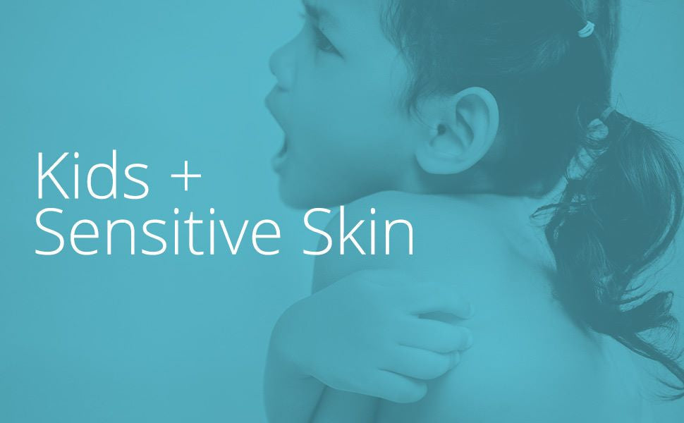 kids and sensitive skin girl scratching arm