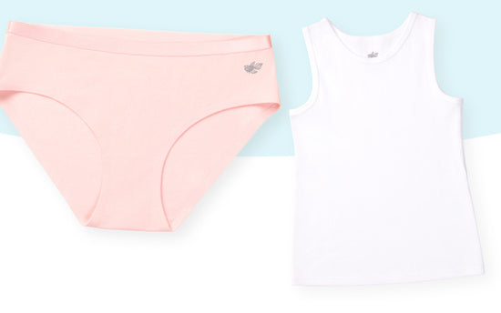 bella briefs and gracie organic cotton tank for girls