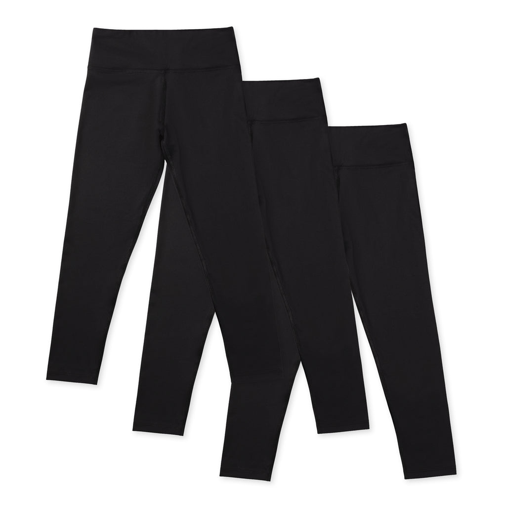 Amira Girls Leggings (3-Pack) - Black