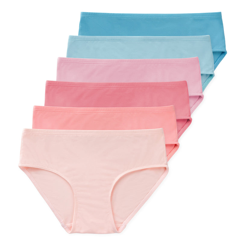 Annie Girls Bamboo Briefs (6-Pack) - Clay Rose