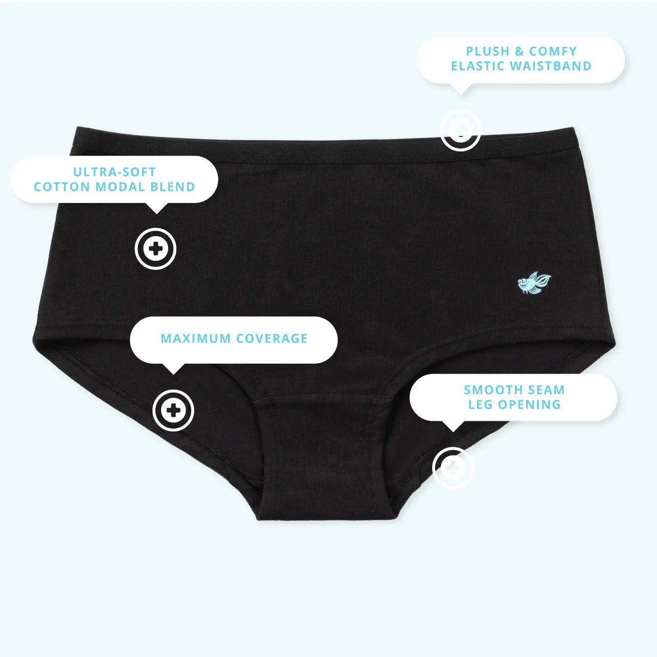 Annika Tween Girls Boyshorts - Infographic