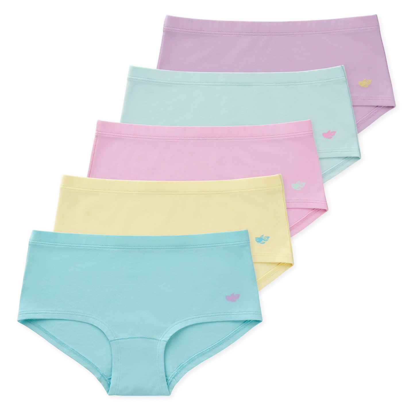 Annika Tween Girls Boyshorts (5-Pack) - Pastel