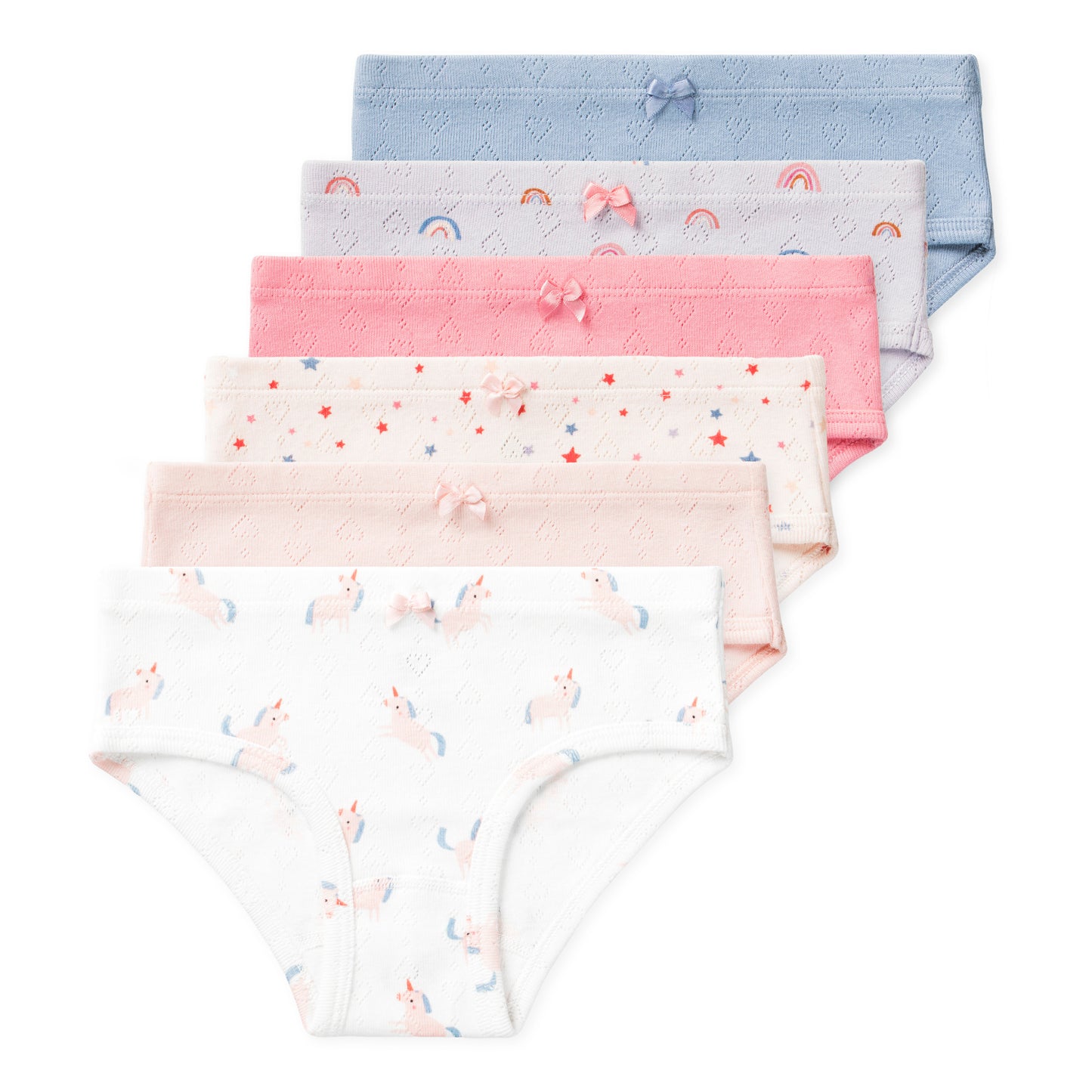 Erica Girls Organic Cotton Bikini Underwear - So Magical 6-Pack