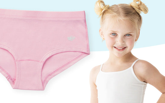 young girl wearing emma camisole with annika boyshort underwear