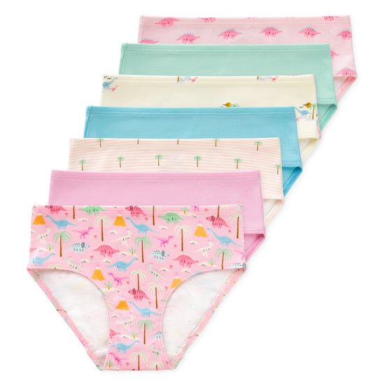 Gracie Girls Organic Cotton Briefs (7-Pack) - Aloha Dino