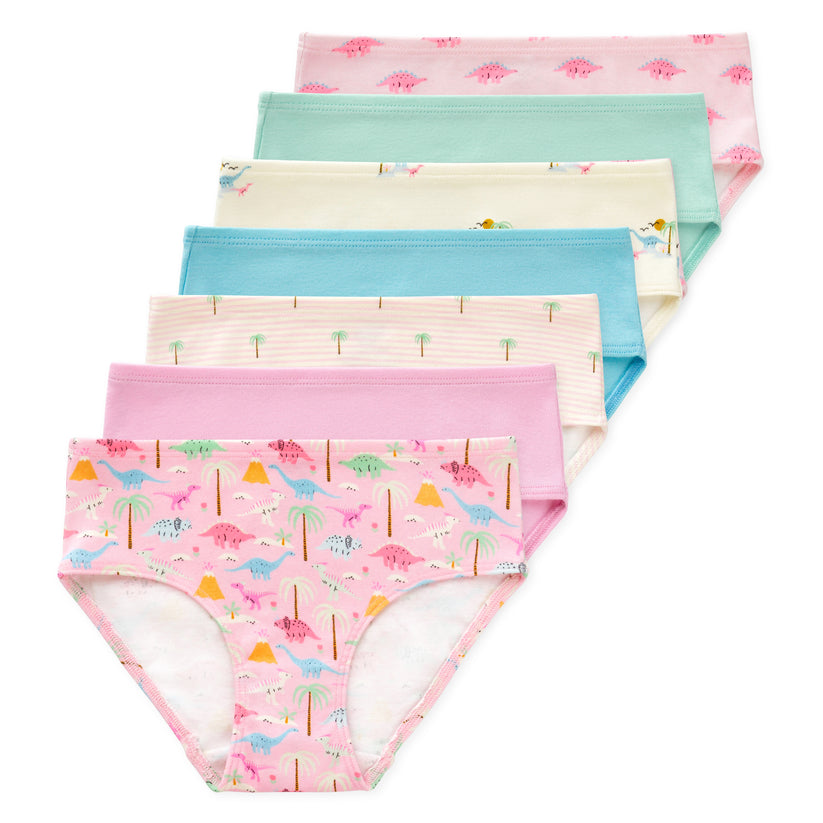 Gracie Girls Organic Cotton Briefs (7-Pack) - Aloha Dino