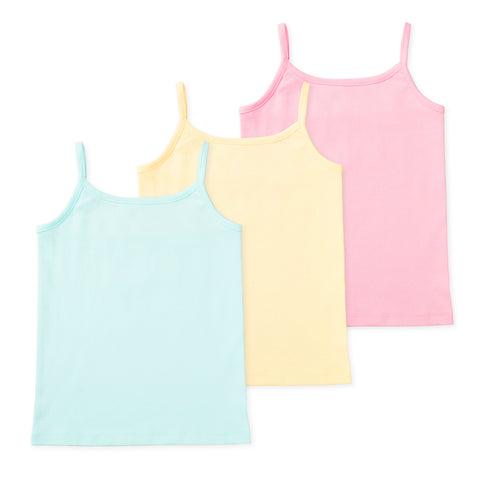 Gracie Girls Organic Cotton Camisoles (3-Pack) - Delicate Pastel