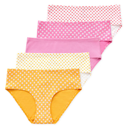 Gracie Tween Girls Organic Cotton Briefs (5-Pack) - Daisy Daze
