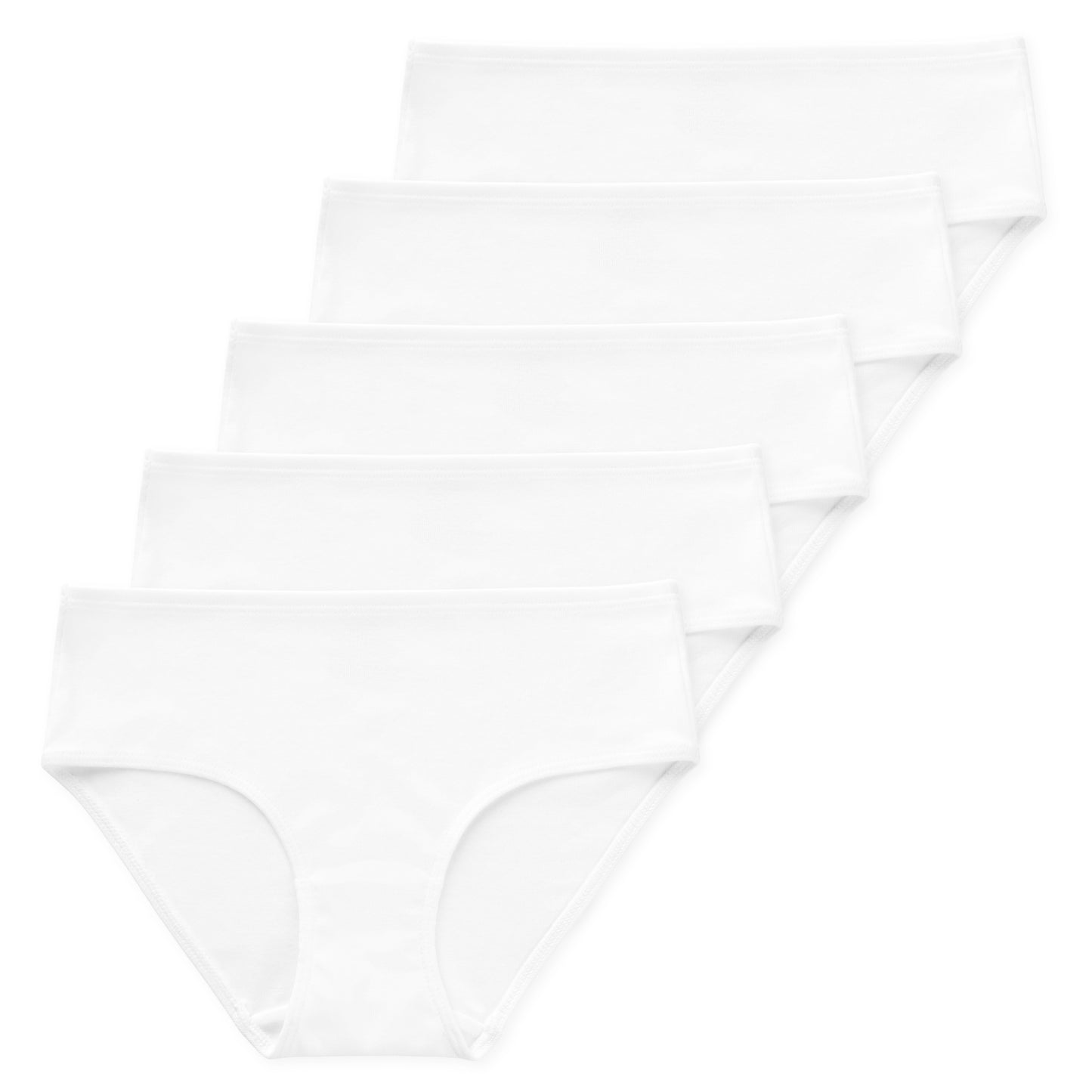 Gracie Tween Girls Organic Cotton Briefs (5-Pack) - White
