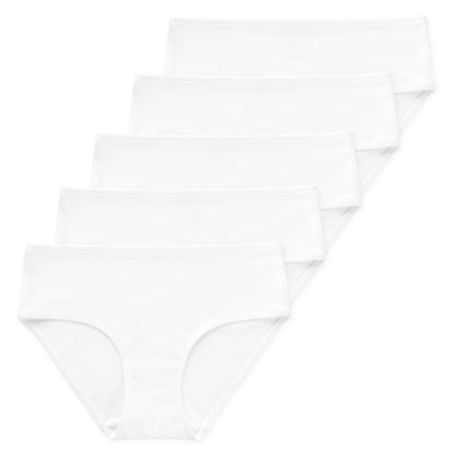 Gracie Tween Girls Organic Cotton Briefs (5-Pack) - White