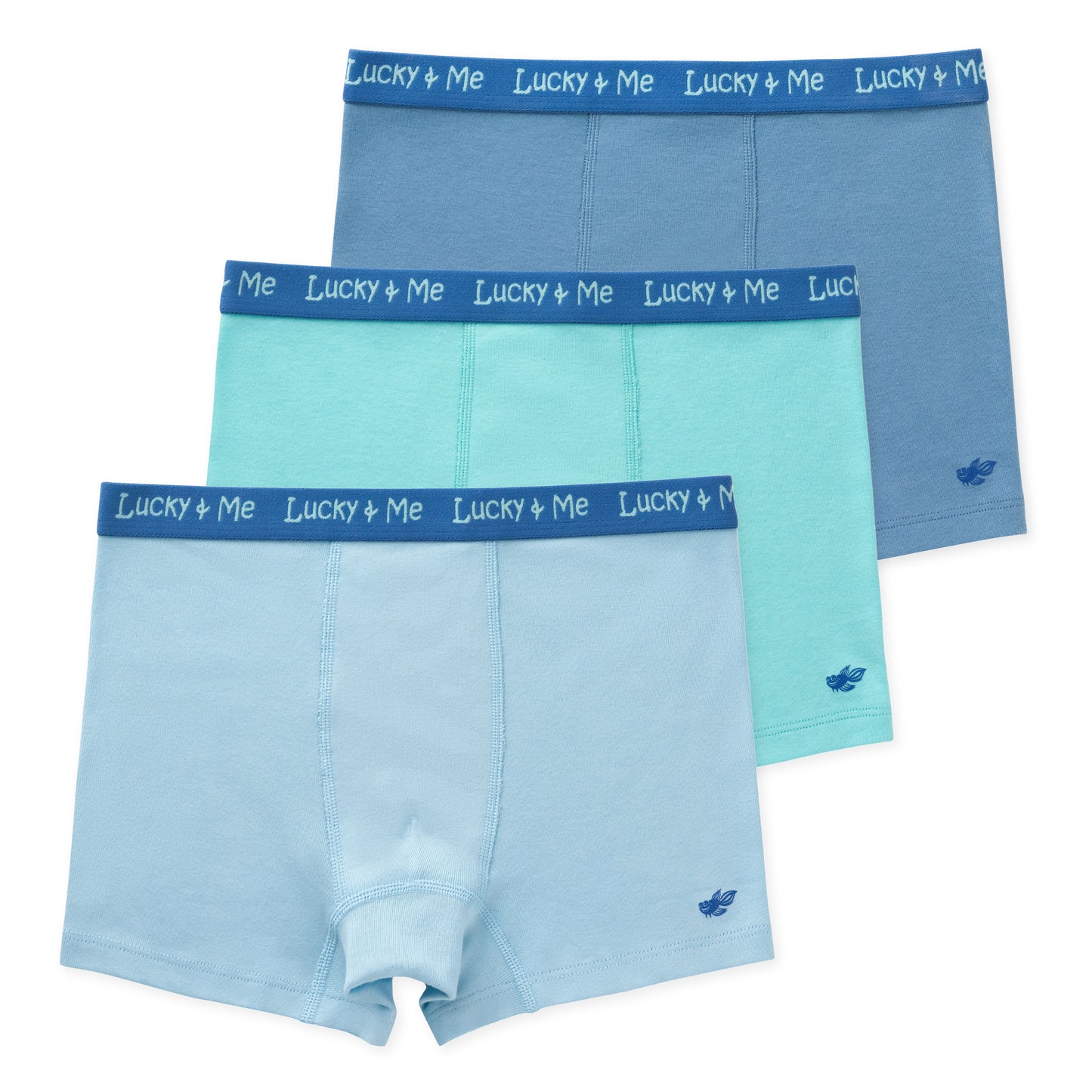Grayson Youth Boys Organic Cotton Boxer Briefs (3-Pack) - Seabreeze