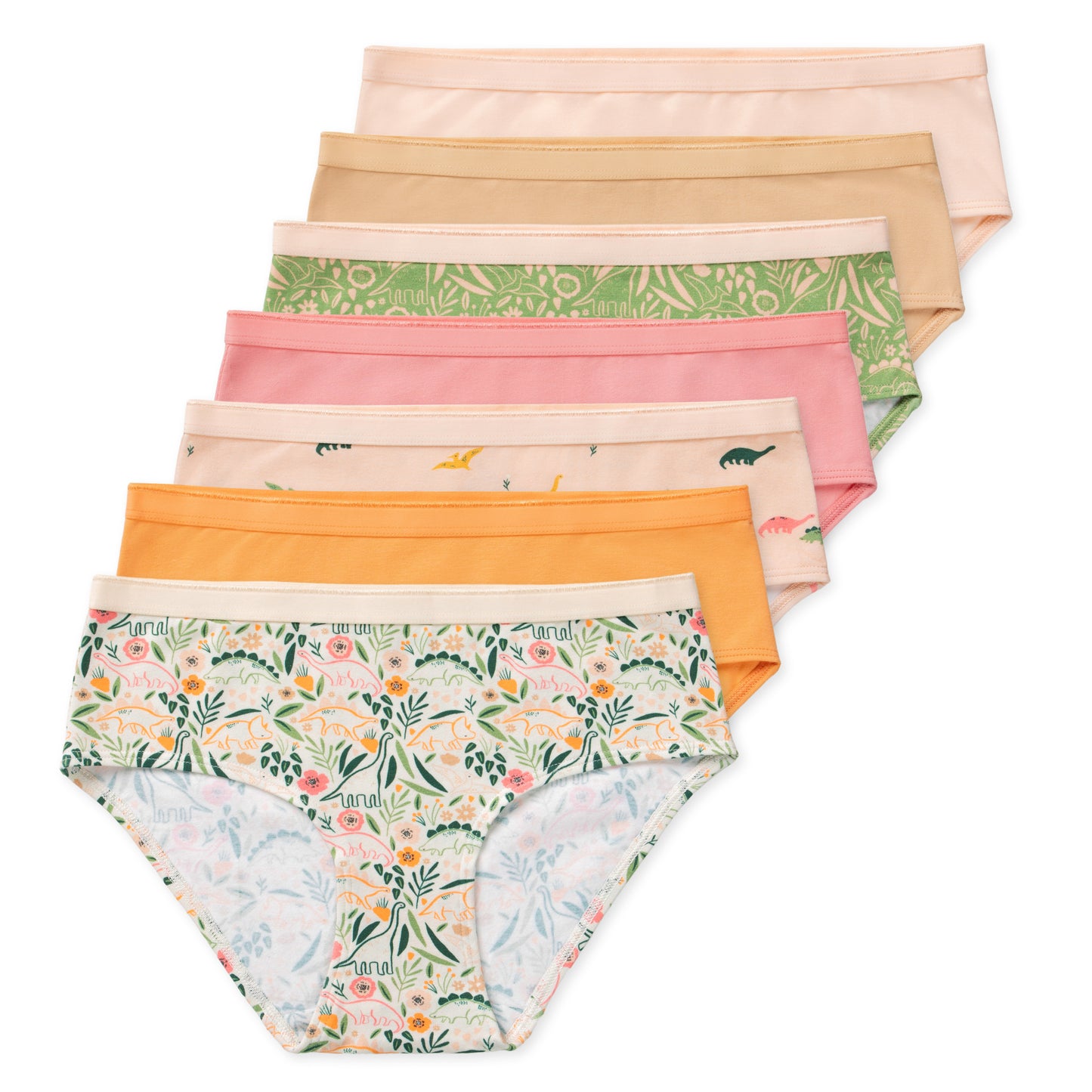 Jamie Tween Girls Performance Briefs - Lovelysaurus 7 Pack