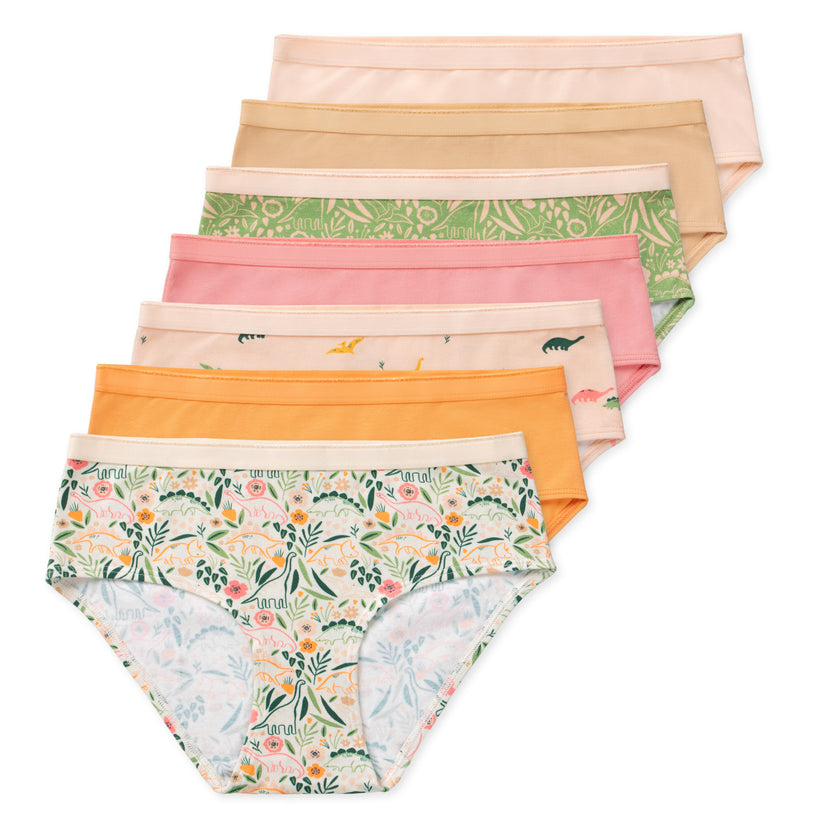 Jamie Tween Girls Performance Briefs - Lovelysaurus 7 Pack