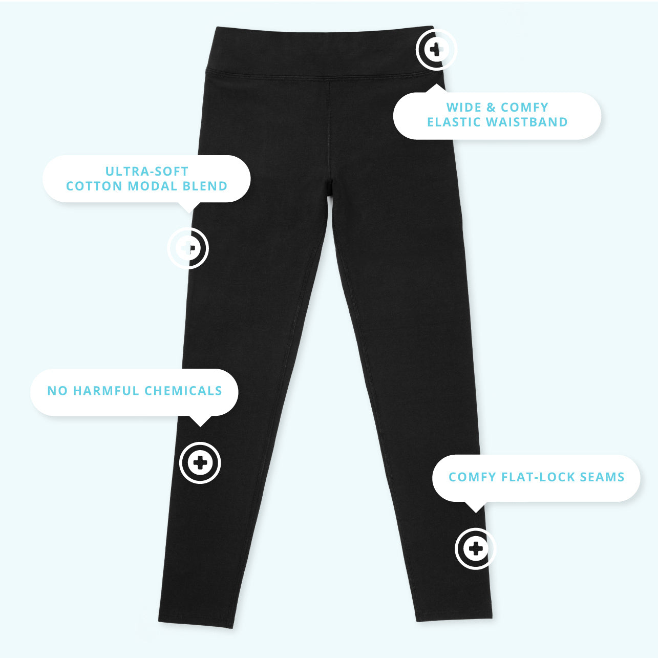 Lauren Tween Girls Leggings - Infographic