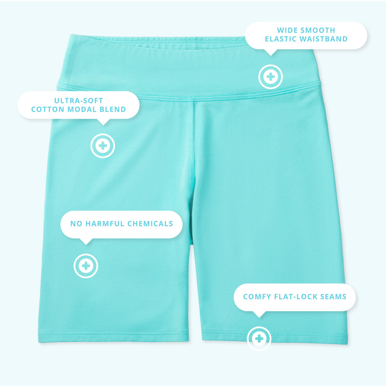 Lauren Tween Girls Bike Shorts - Infographic