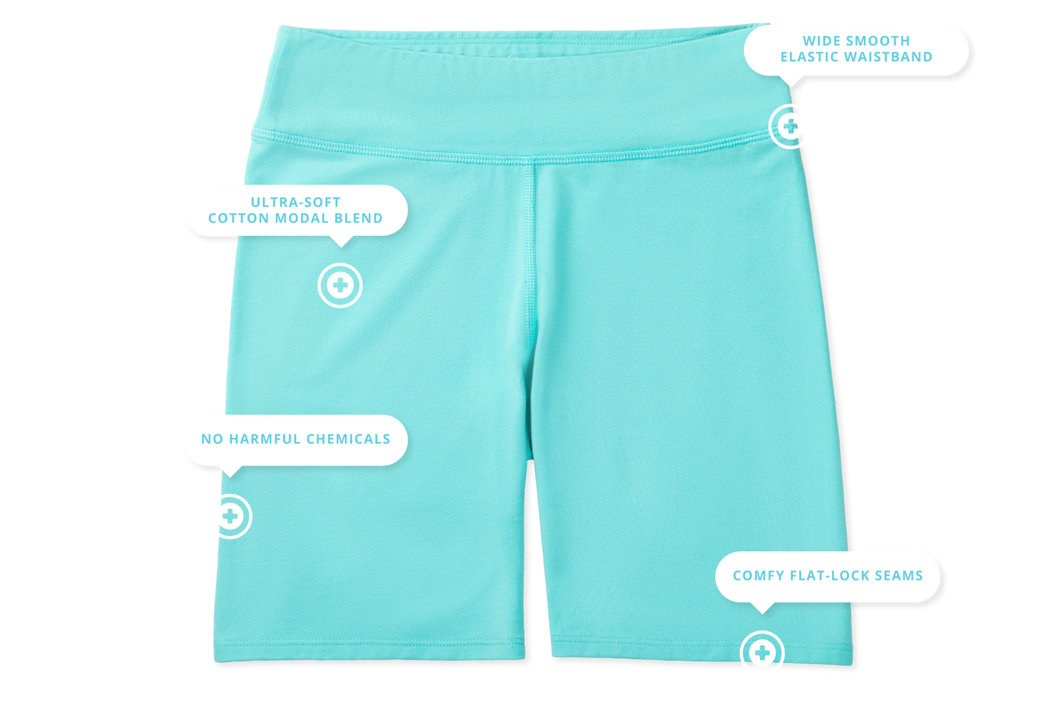 Lauren Tween Girls Bike Shorts - Infographic
