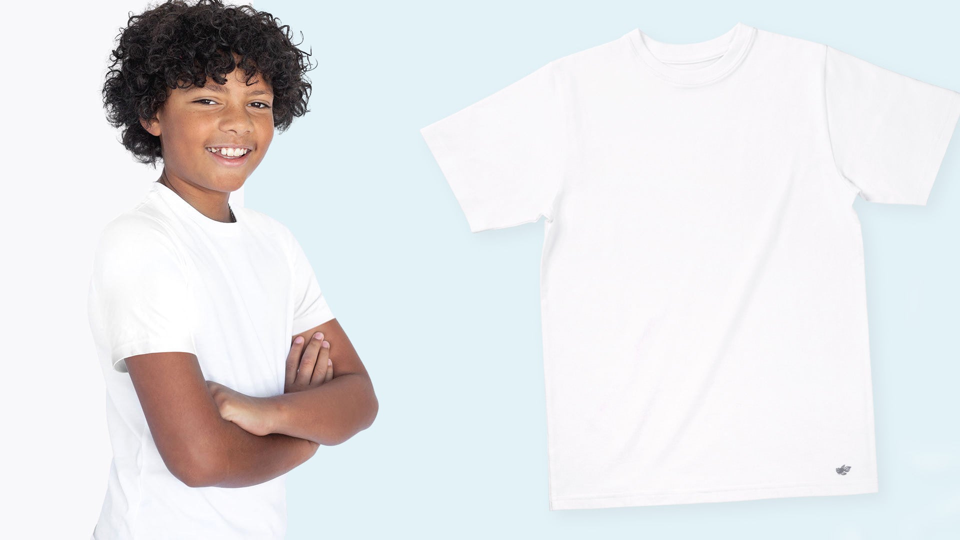 Boy with Logan Youth Tee