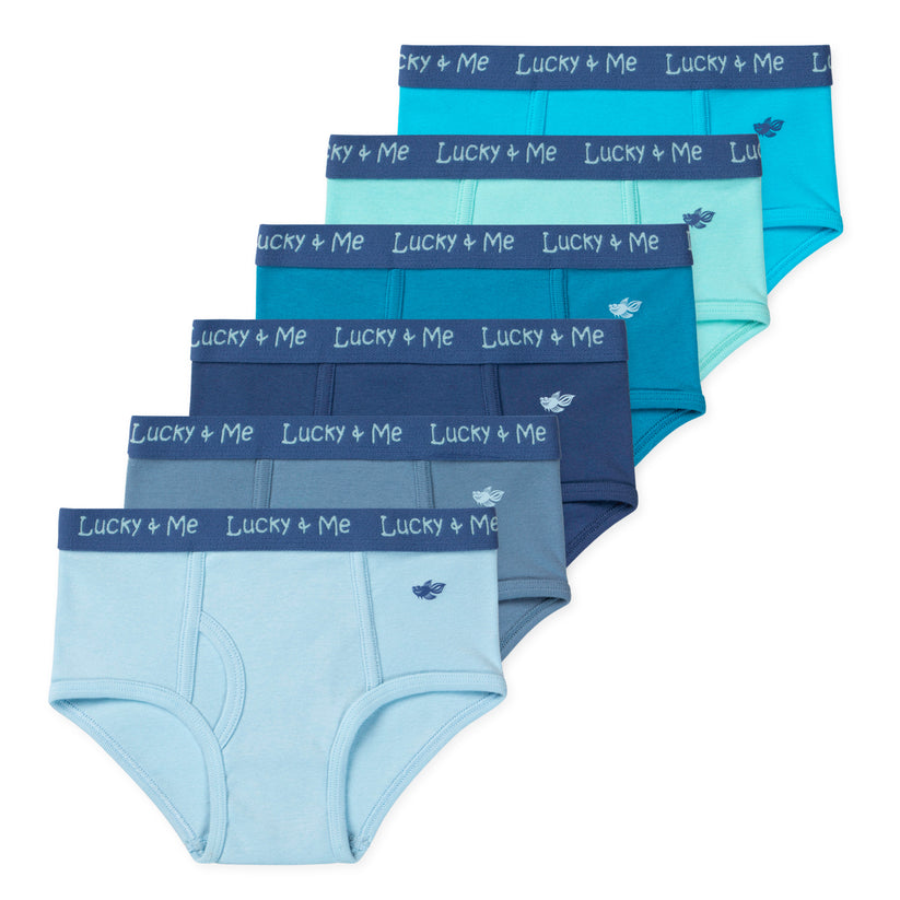 Lucas Boys Organic Cotton Briefs (6-Pack) - Sky
