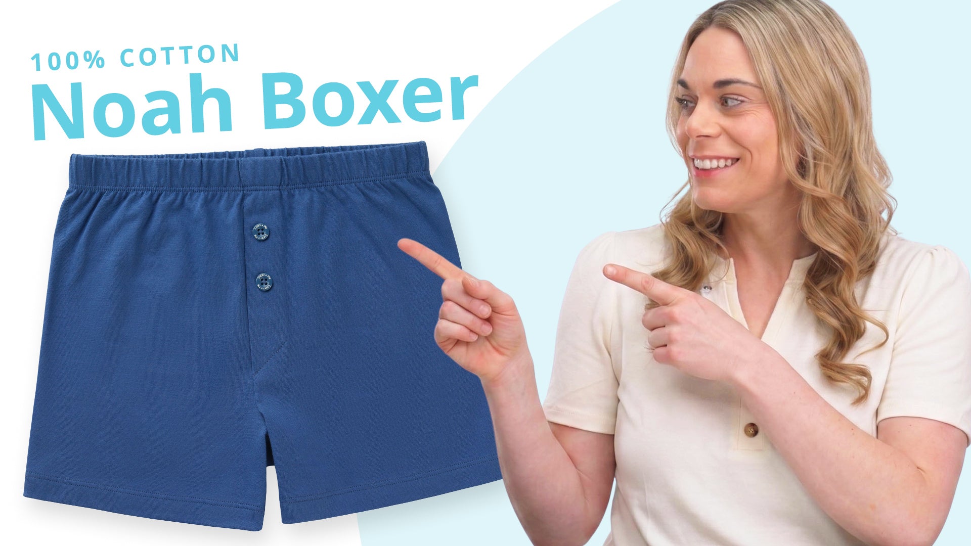 cotton noah boys boxer in navy blue