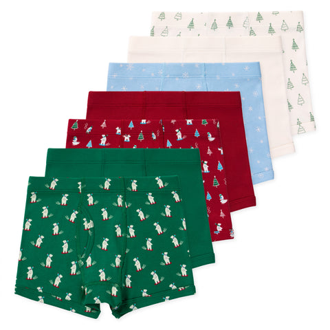 Nolan Boys Organic Cotton Boxer Briefs (7-Pack) - Merry & Bright