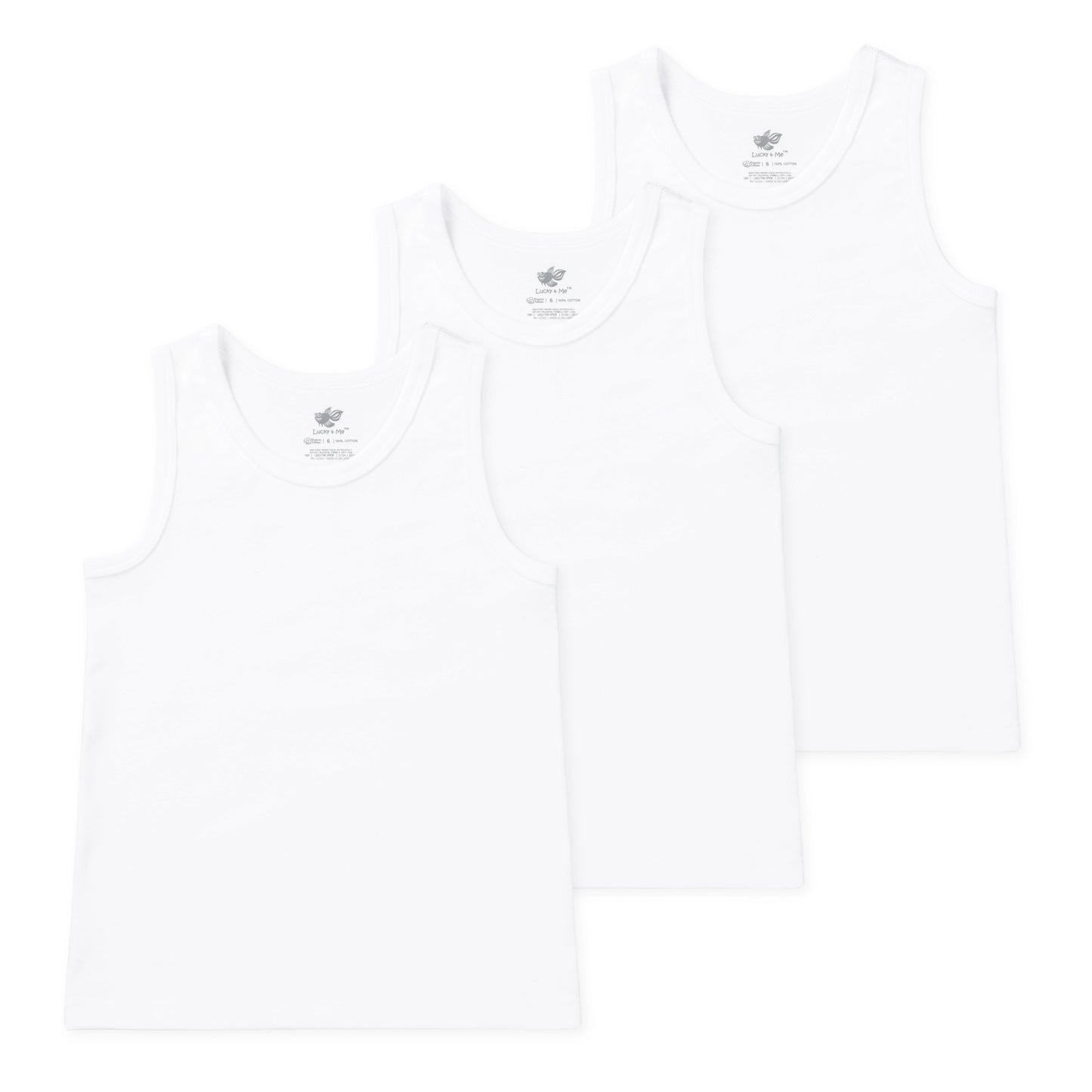 Nolan Boys Organic Cotton Tanks (3-Pack) - White
