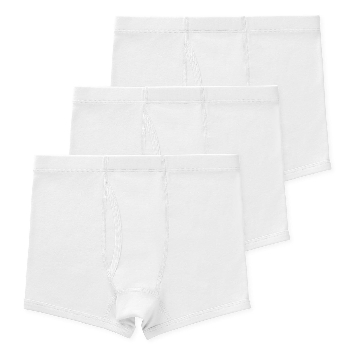 Nolan Youth Boys Organic Cotton Boxer Briefs (3-Pack) - White