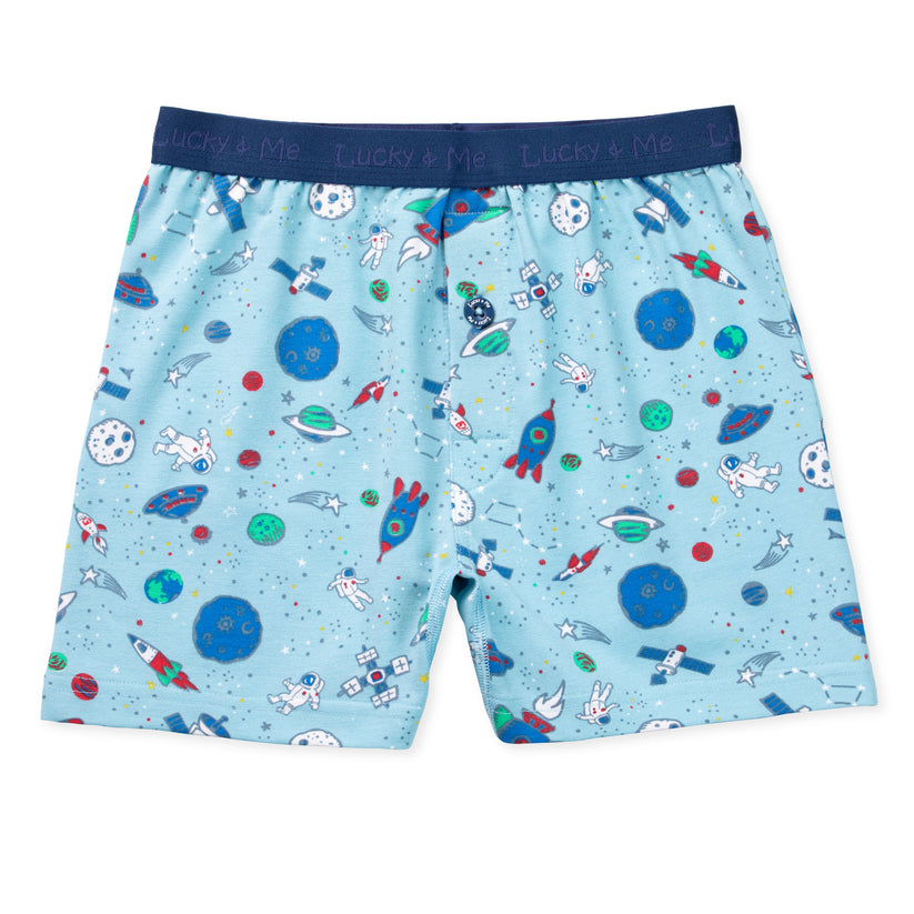 Ethan Boys Boxers - Light Blue Print