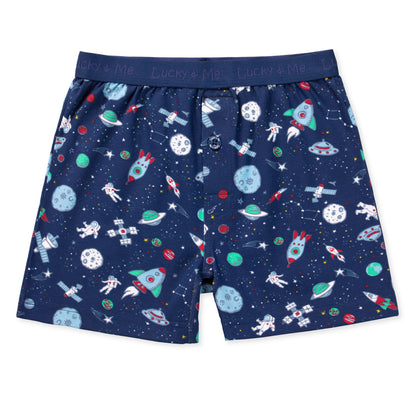 Ethan Boys Boxers - Navy Print