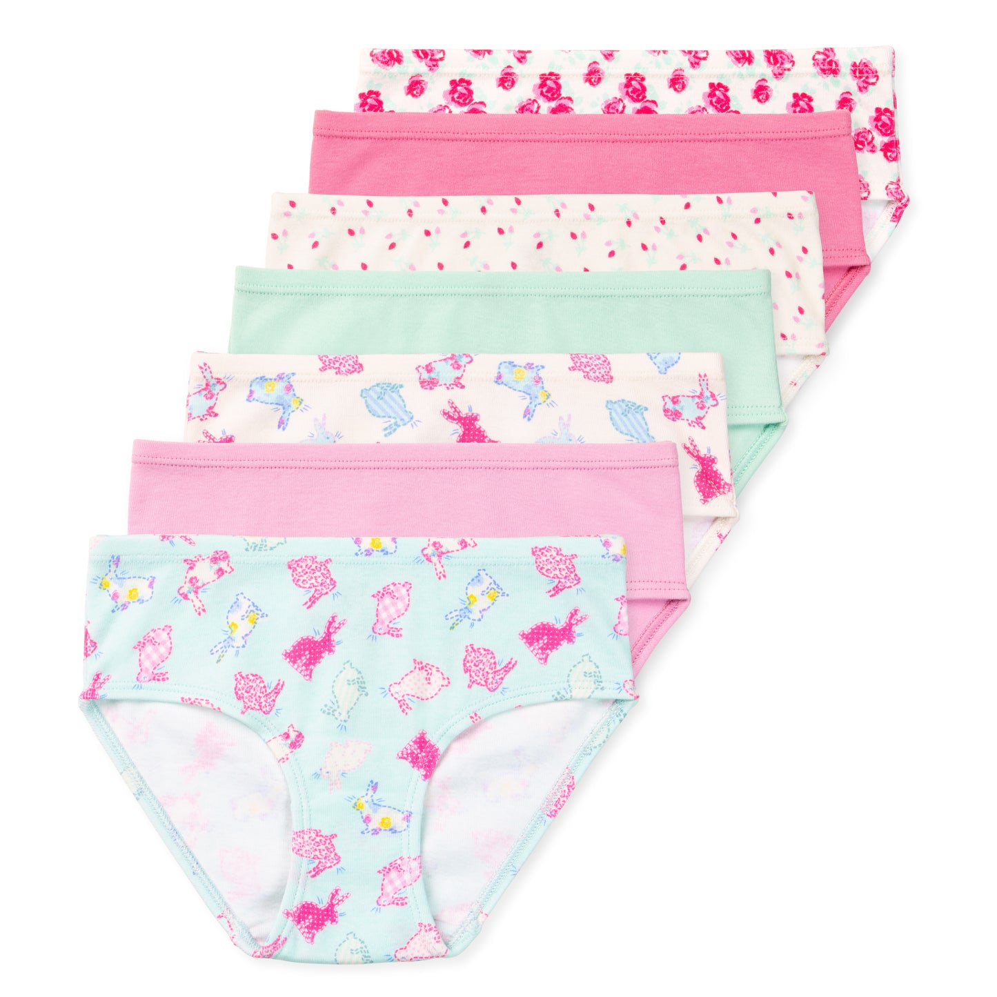 Organic Cotton Girls Briefs - Bunny Bloom