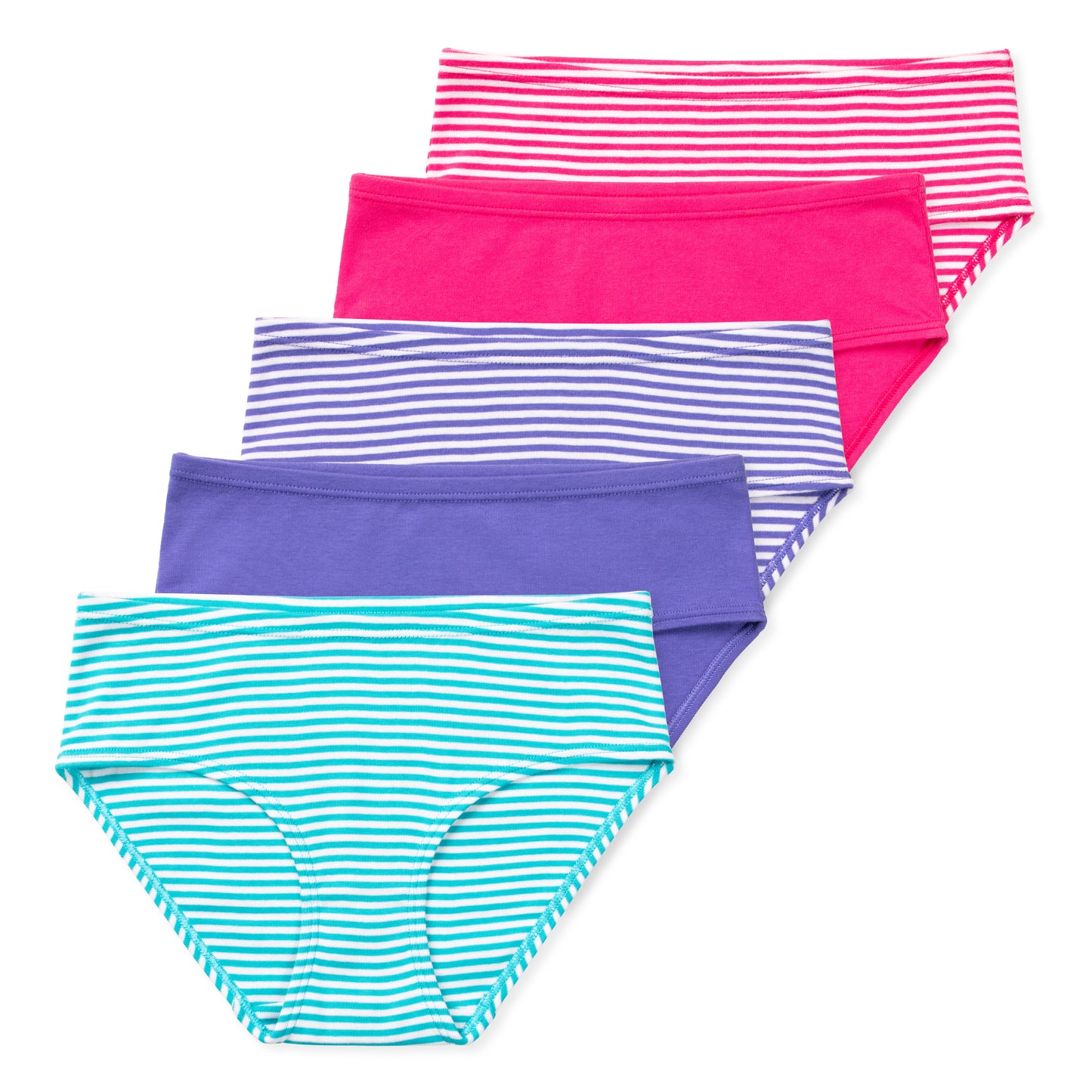 Gracie Tween Girls Organic Cotton Briefs (5-Pack) - Orchid