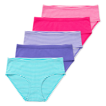 Gracie Tween Girls Organic Cotton Briefs (5-Pack) - Orchid
