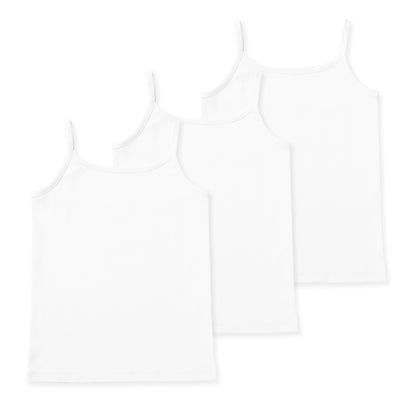 Gracie Girls Organic Cotton Camisoles (3-Pack) - White
