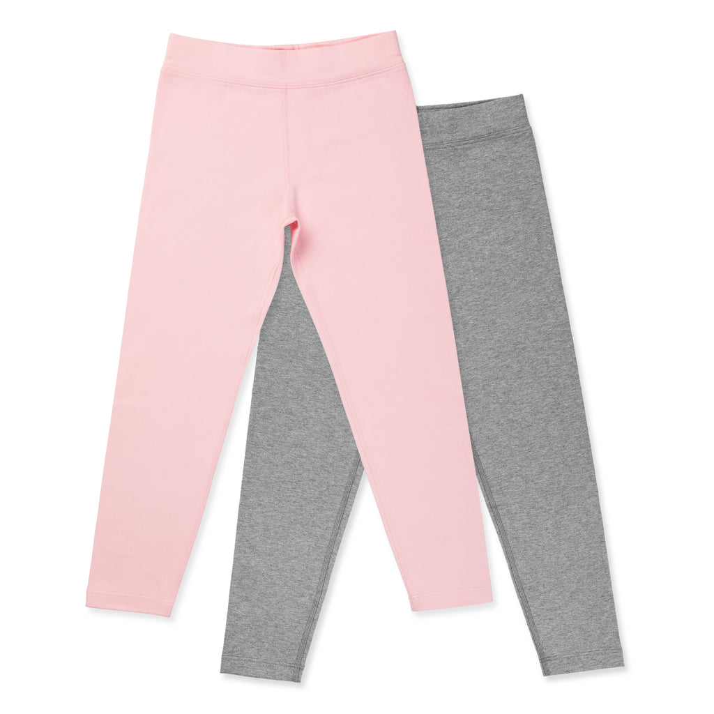Organic Cotton Girls Leggings - Pink Pearl