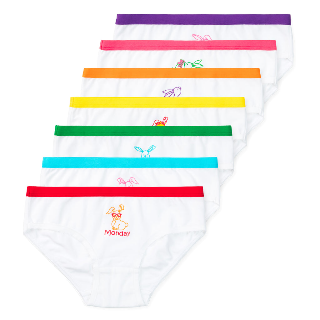 Girls Bikini Underwear - Bunny 7-Pack