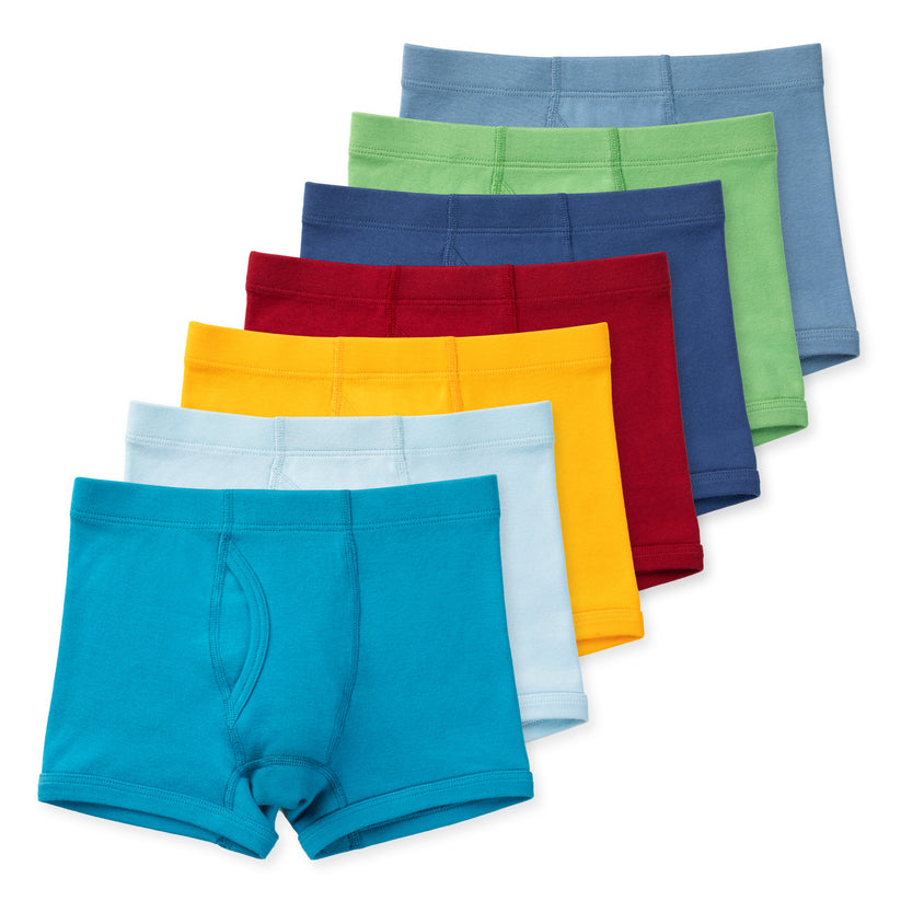 Nolan Boys Organic Cotton Boxer Briefs (7-Pack) - Parakeet