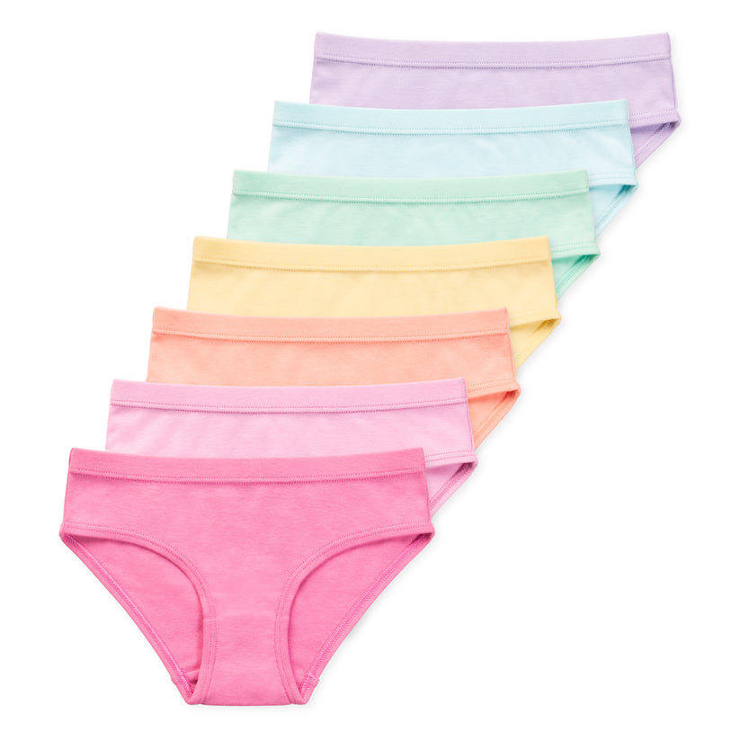 Ryleigh Girls Organic Cotton Bikini Underwear (7-Pack) - Dreamsicle